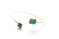 Rainbow Bangle Gold Tourmaline