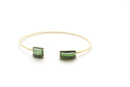 Rainbow Bangle Gold Tourmaline
