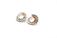 Sun Circle Earrings Gold Silber Small