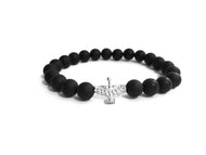 Wings of Liberty Bracelet Onyx Matt White Gold