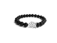 Fish of Fortune Bracelet Onyx White Gold