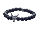 Lluks Bull Skull | Bracelet | Black Onyx Matte