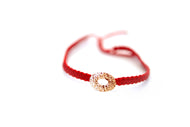 Joy Bracelet Gold Red Braided
