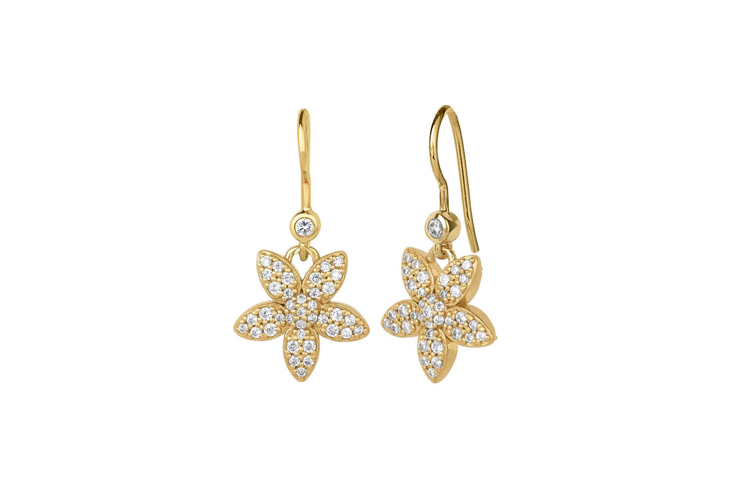 Forget-me-not Sparkle Earrings Gold