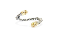 Golden Lion Bangle Gold Silver